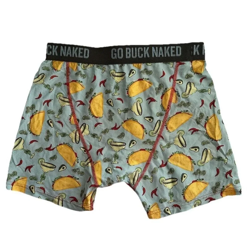 1 Pair Duluth Trading Buck‎ Naked Boxer Cantina - Taco Margarita Size Medium